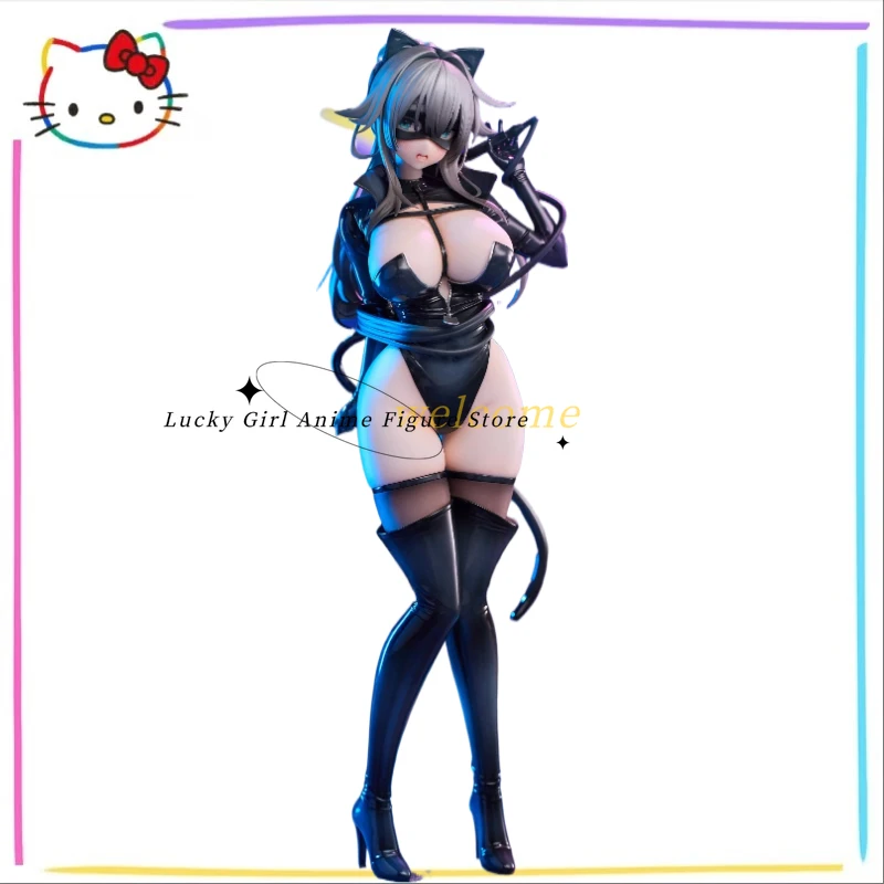 

In Stock Original ENSOUTOYS CHOYEON Catwoman Happy-chan Alternate Color Version 27CM Anime Statue 1/7 Figure Ornament Model
