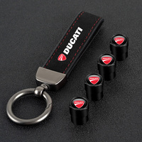 Motorcycle Suede key rings Keychain&Tire Valve Stem Caps for For Ducati Panigale Diavel Superleggera V4 V2 Scrambler Accessories