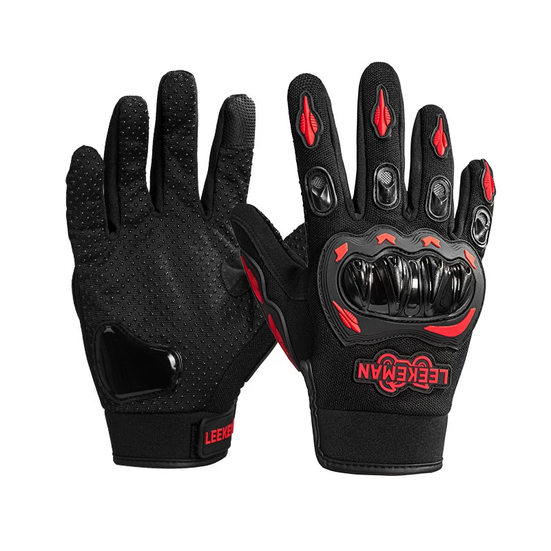 Guantes de motocicleta transpirables con pantalla táctil de dedo completo guantes de protección para deportes al aire libre accesorios de conducción de carreras impermeables