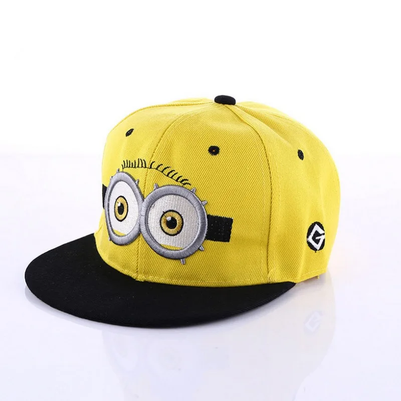 Minions Baseball Cap Anime Kids Funny Travel Hip Hop Sun Visors Fashion Cute Hats Boys Girls Cartoon Embroidered Children Hat