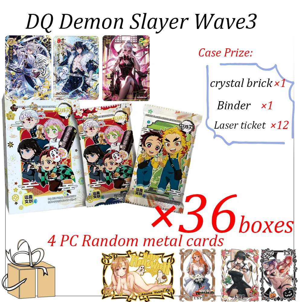 New DQ Demon Slayer Wave 3 Card Mystic Encounter Wedding Demon Slayer Japanese Anime Booster Box Tanjiro CCG TCG Hobbies Gift