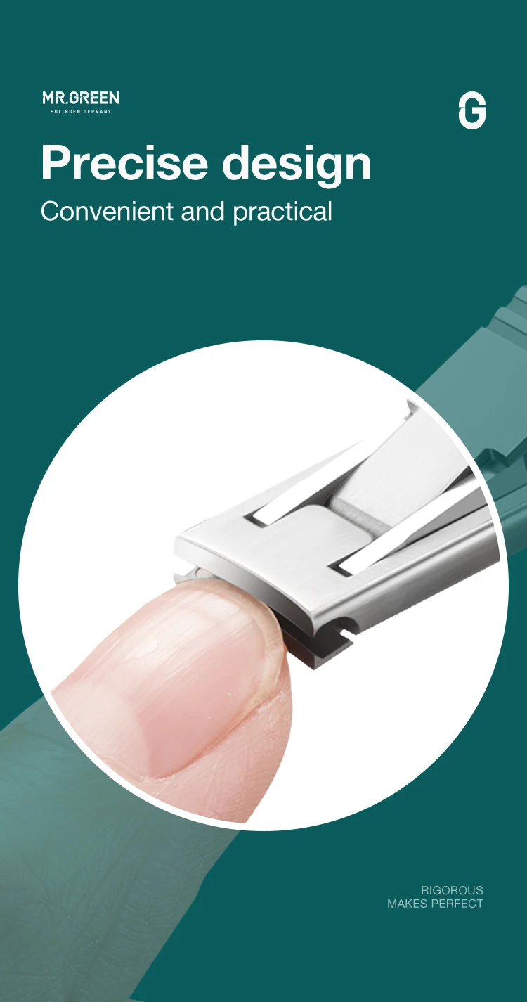 MR.GREEN Ultra Thin Nail Clippers German Precision Manufacturing Technology Nail Cutters With Cow Leather Cover Superior Texture