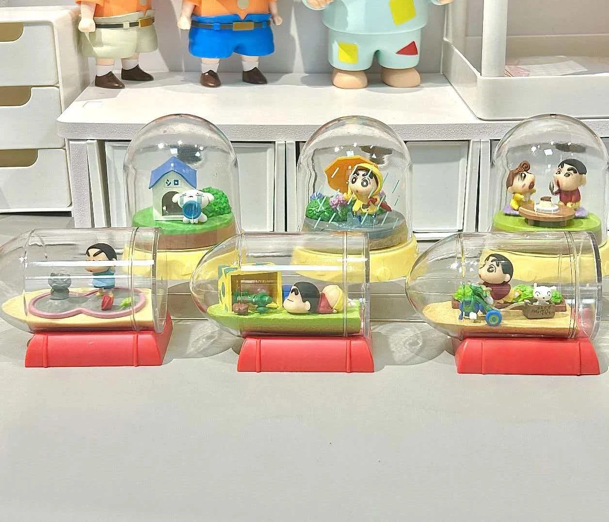 

In Stock Anime Figure Xiaoxin In Drift Bottle World Miniature Landscape Scene Blind Box Desktop Ornament Model Surprise Gifts