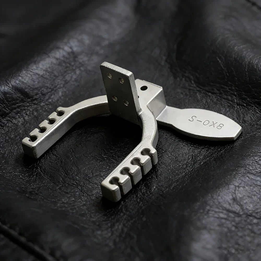 High-power Slingshot Special Accessories Alloy Material Bow Head Supports Eight-strand Rubber Band Long Slingshot Accessories