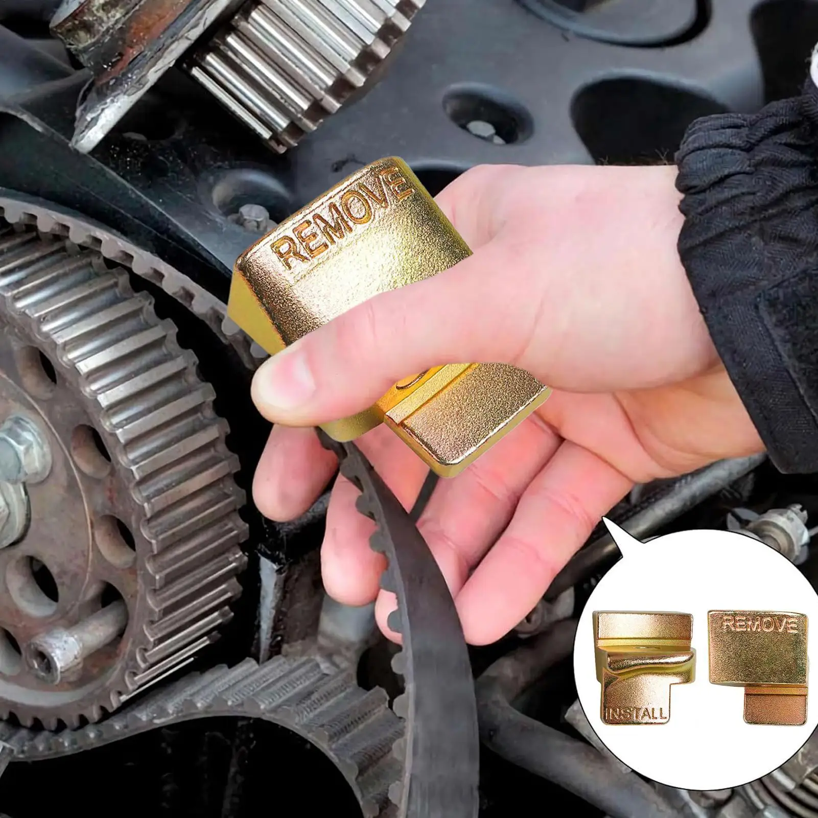 Instalador de correa elástica, removedor de aleación, herramienta auxiliar de instalación de correa para coche, camión, carrito, garaje en casa, tiendas profesionales