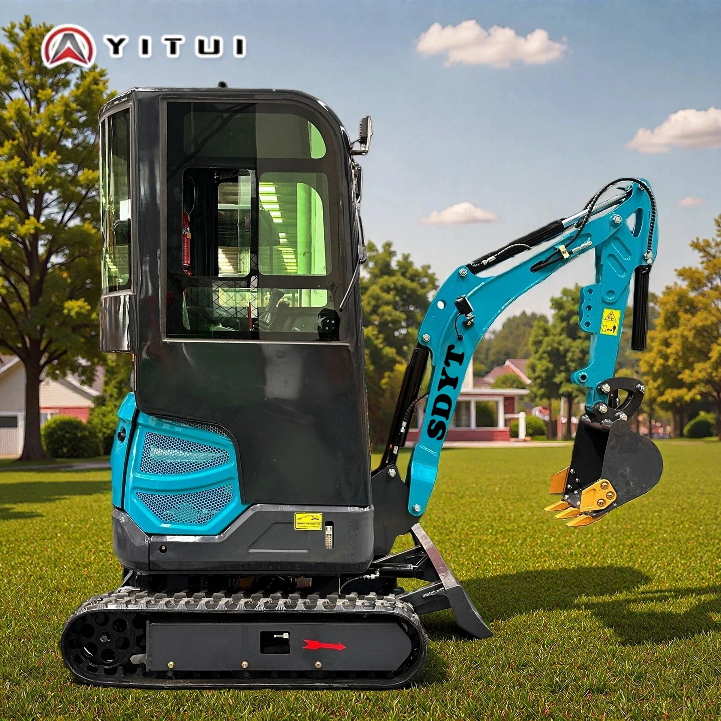 حفارة صغيرة ساخنة 1.2 طن حفار مجنزرة تصميم مدمج مخصص للري الهندسي على نطاق صغير #3