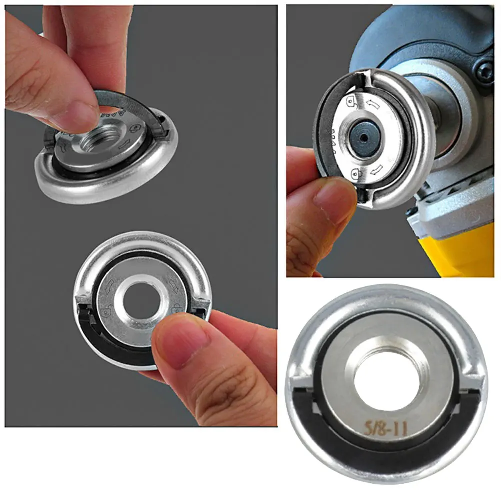 1pc For 5/8-11 Self-Locking Pressing Plate Quick Release Grinder Pressing Plate Flange Nut Power Chuck For Grinding-Wheels Parts