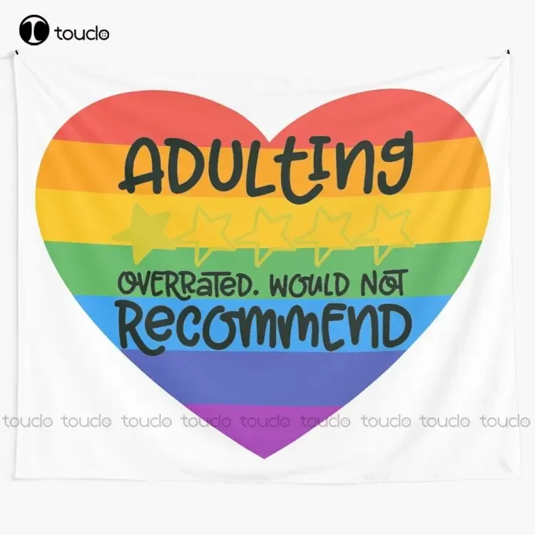 New Adulting Would Not Recommend Tapestry Wall Tapestry Art Tapestry Wall Hanging For Living Room Bedroom Dorm Room Home Decor
