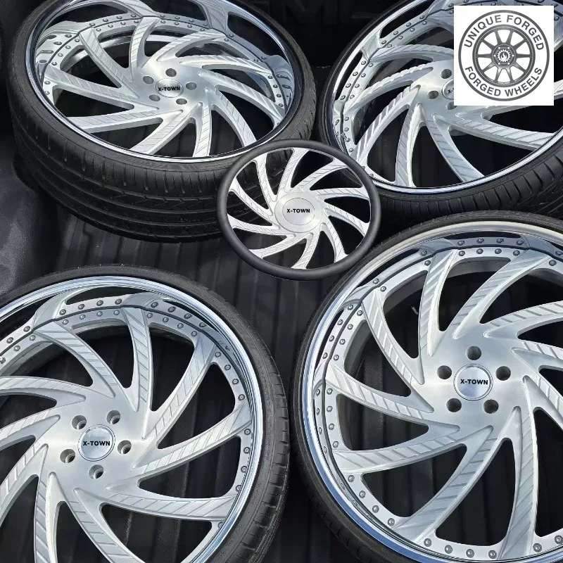 26 Style Luxury Hot Sale 5x114.3 5x120 Deep Concave Chrome Forged Alloy 18‑26 Inch Off‑Road Rims For Ford Bronco For Jeep Wrangl