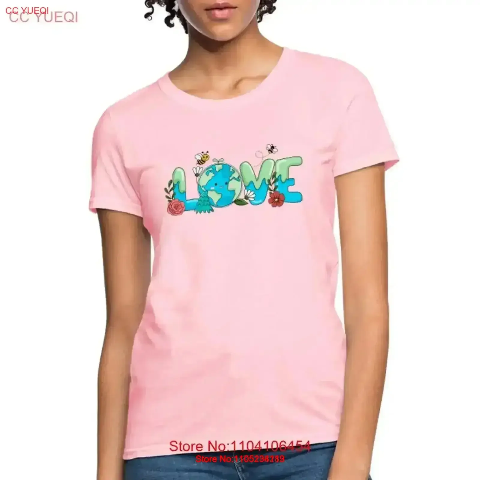 Camiseta Nature's LOVE Celebration para mujer, día de la tierra, vintage, lavada, moda, elegante, transpirable, suave, cómoda, informal para hombre