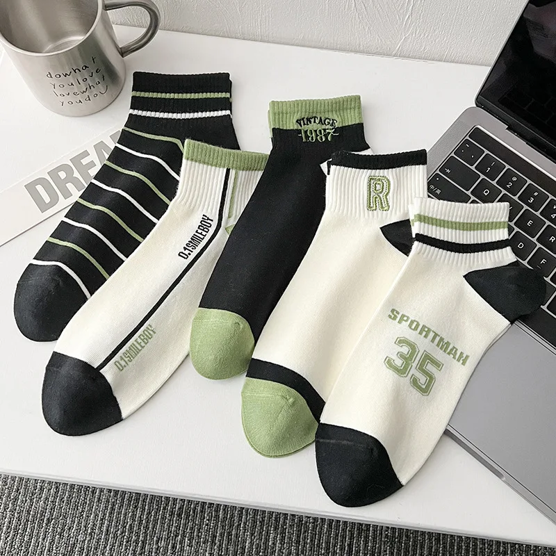 

Summer Thin Socks Deodorant-absorbent Spring and Autumn Cotton Socks Low Top Men's Sports Socks