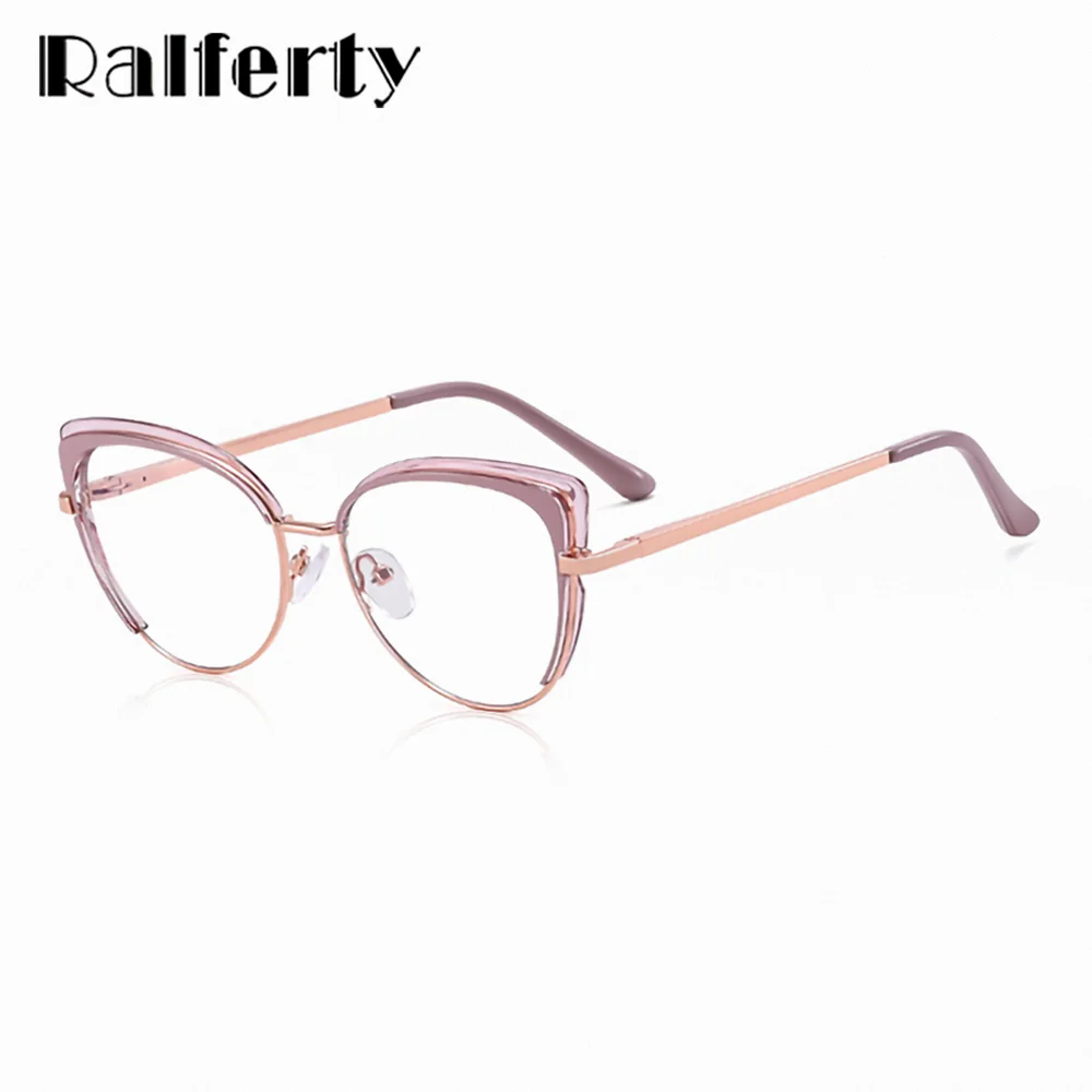 

Ralferty Sweet Kids Girl Eyeglasses Frame Children Cat Eye Glasses Frame Anti Blue Light Computer Prescription Optical Frame