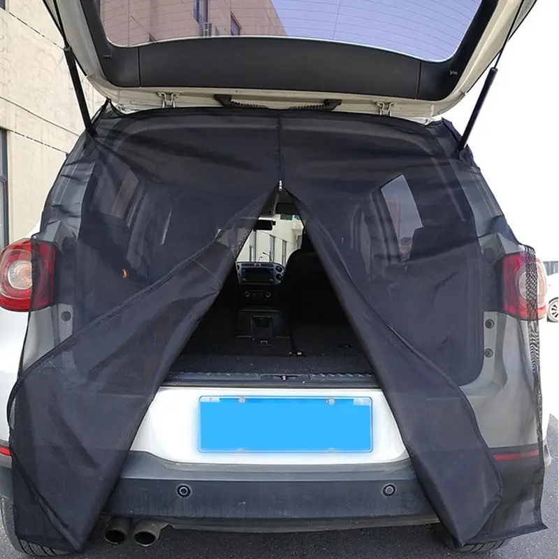 Car Tailgate sunshade Net Magnetic Curtains Car Mosquito Net Trunk Ventilation Mesh Breathable Privacy Protection Tailgate Net