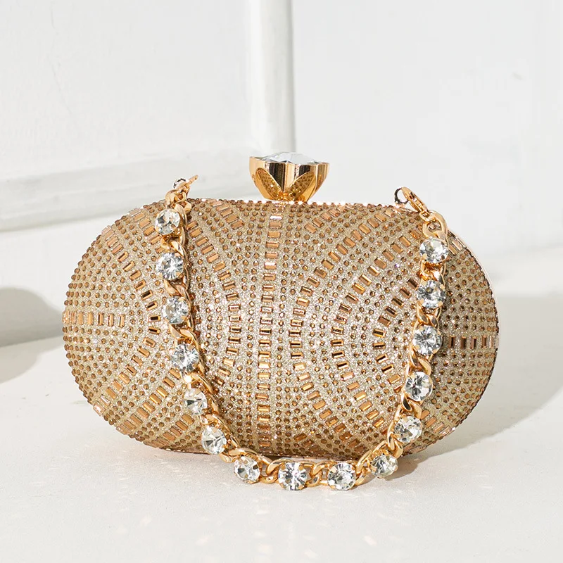 

Клатч для банкета, знаменитости, бриллиантовое золото, блестящая сумка для ужина, маленькая сумочка, модная темпераментная сумка на цепочке со стразами