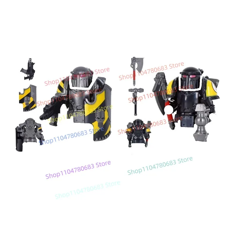 MOC строительный блок робот Mecha Knight полная мини-фигурка в сборе модель дисплей аниме персонаж мультфильма декоративная игрушка в подарок