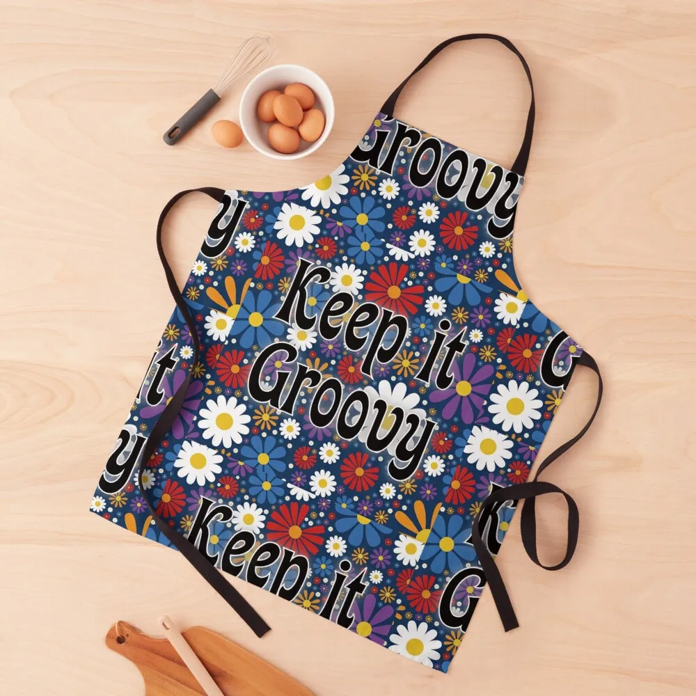 

Keep it groovy Apron Kitchen Special Accessories for women halloween Apron