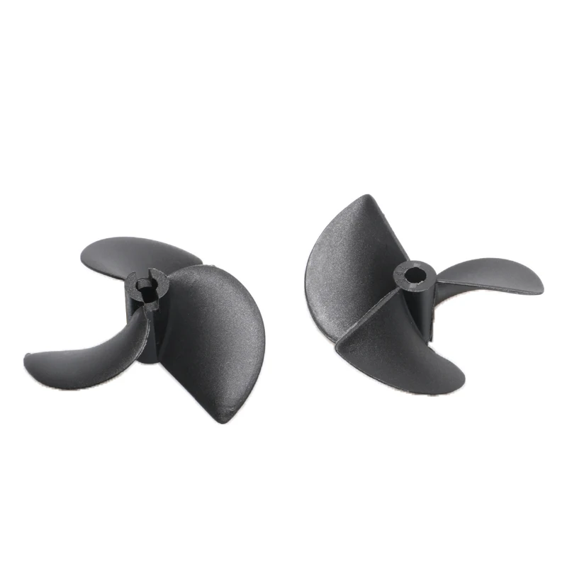 2Pairs CW CCW 3-Blades Propellers 35/36/55mm Dual Motors Nylon Props Fit 3/4mm Shaft for RC Electric Boat Model DIY Accessories