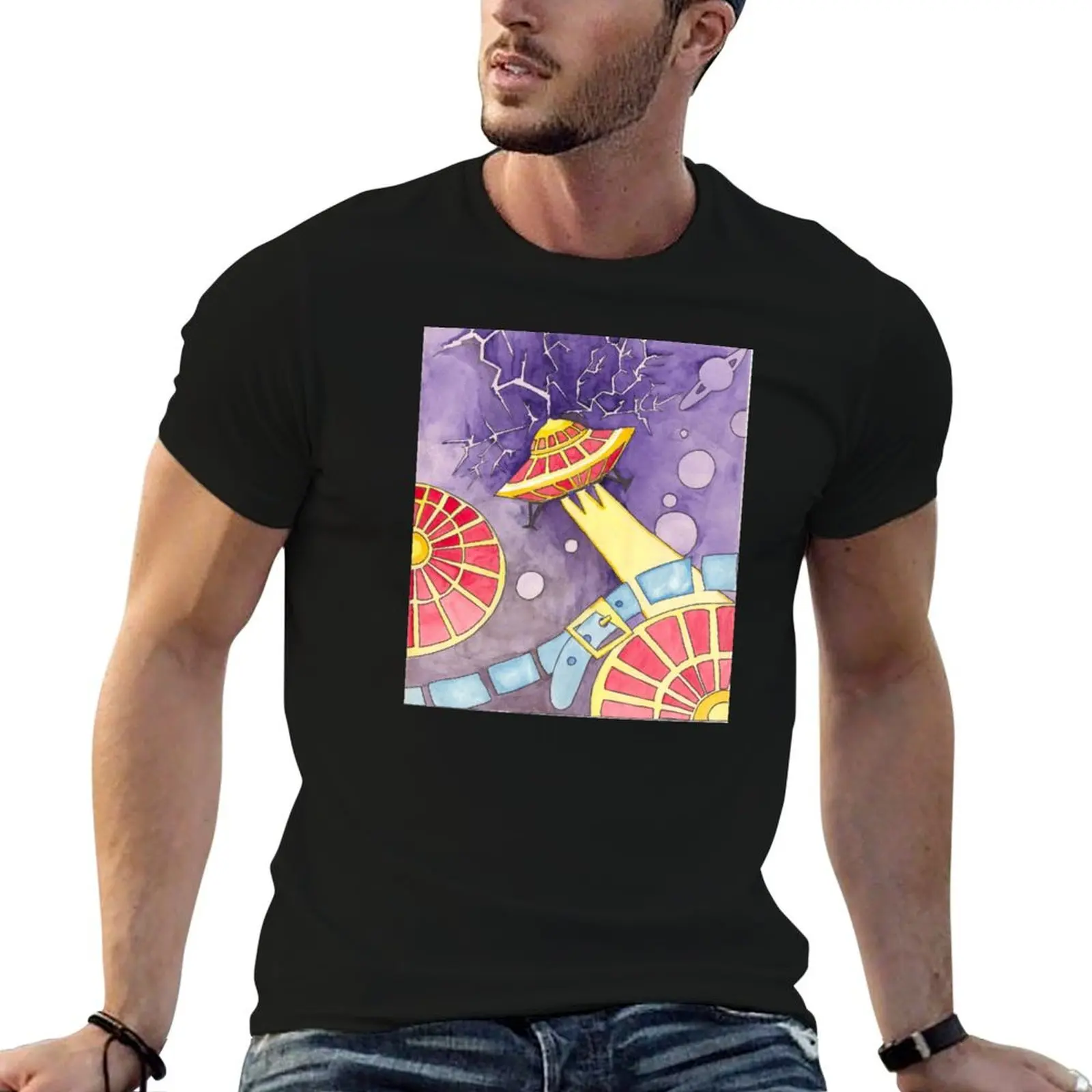 portal T-Shirt Casual All Match Tee Shirt for Men