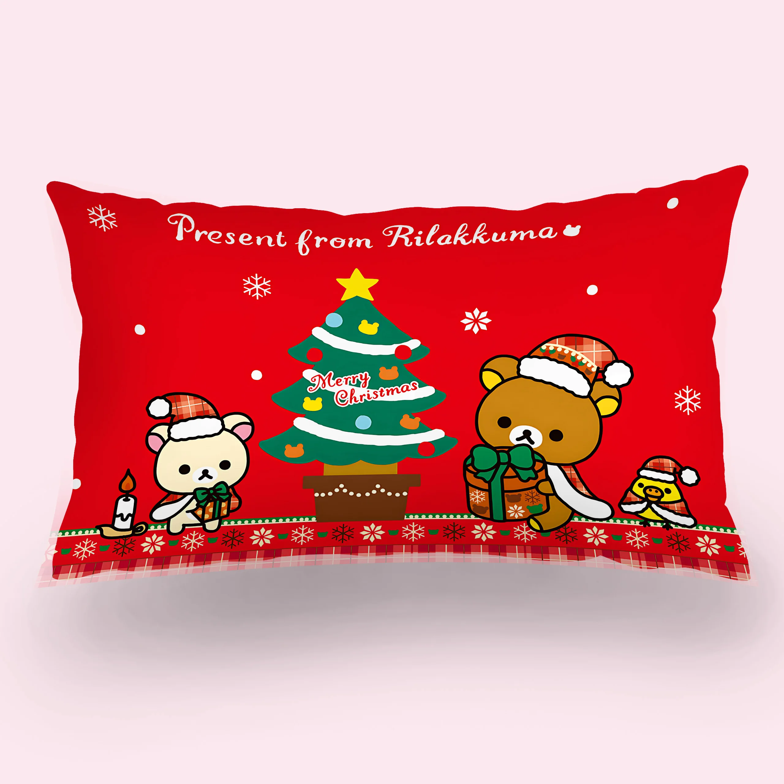 Cartoon Cute R-Rilakkumas Double-sided Printing Rectangle Pillow Case Bedside Pillowcase Sofa Cushion Cover Room Home Decoration