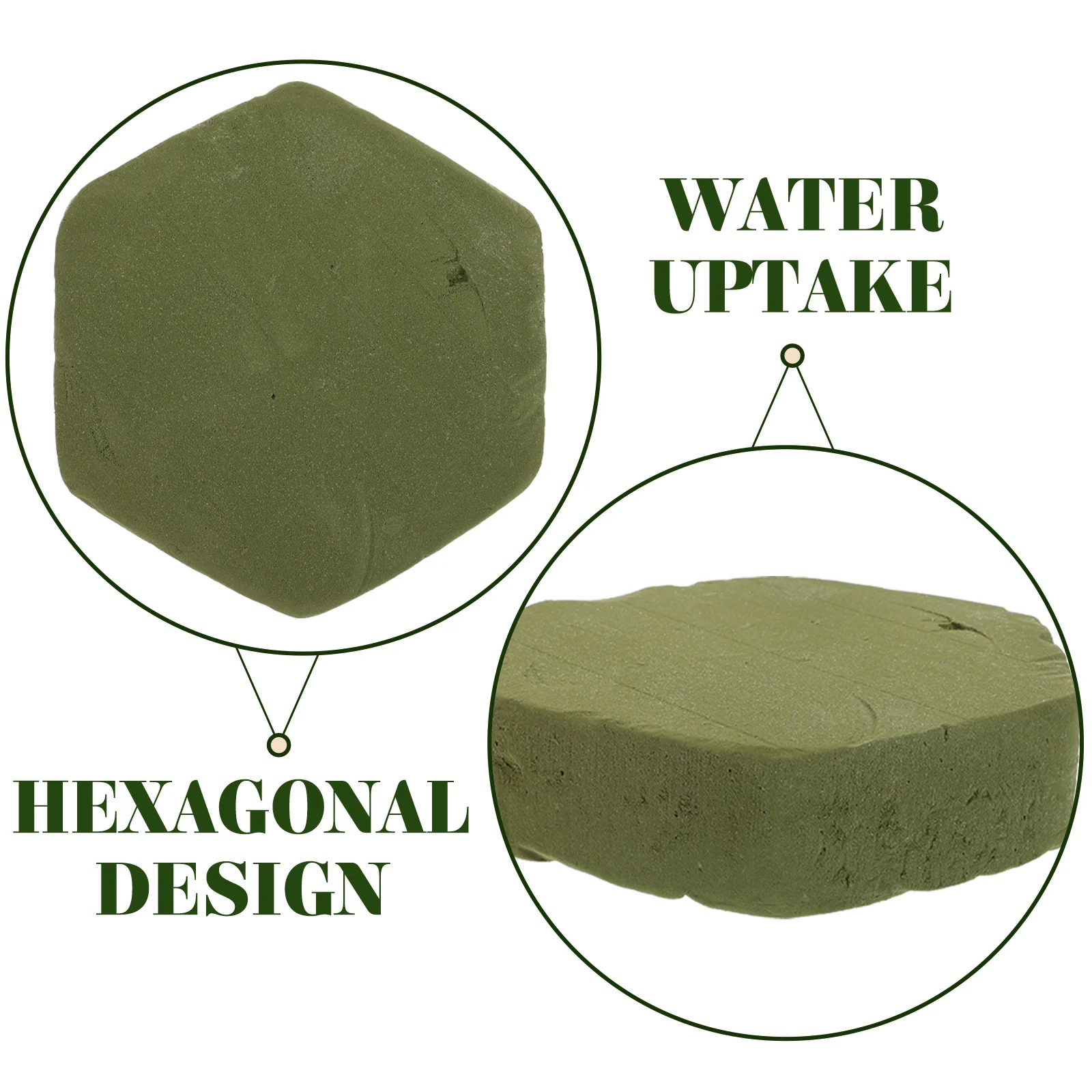 

4pcs Hexagonal Flower Mud Arrangement Material Lucky Bucket Dried Bases Absorbent Packaging Decor For Artificial Flowers Plant