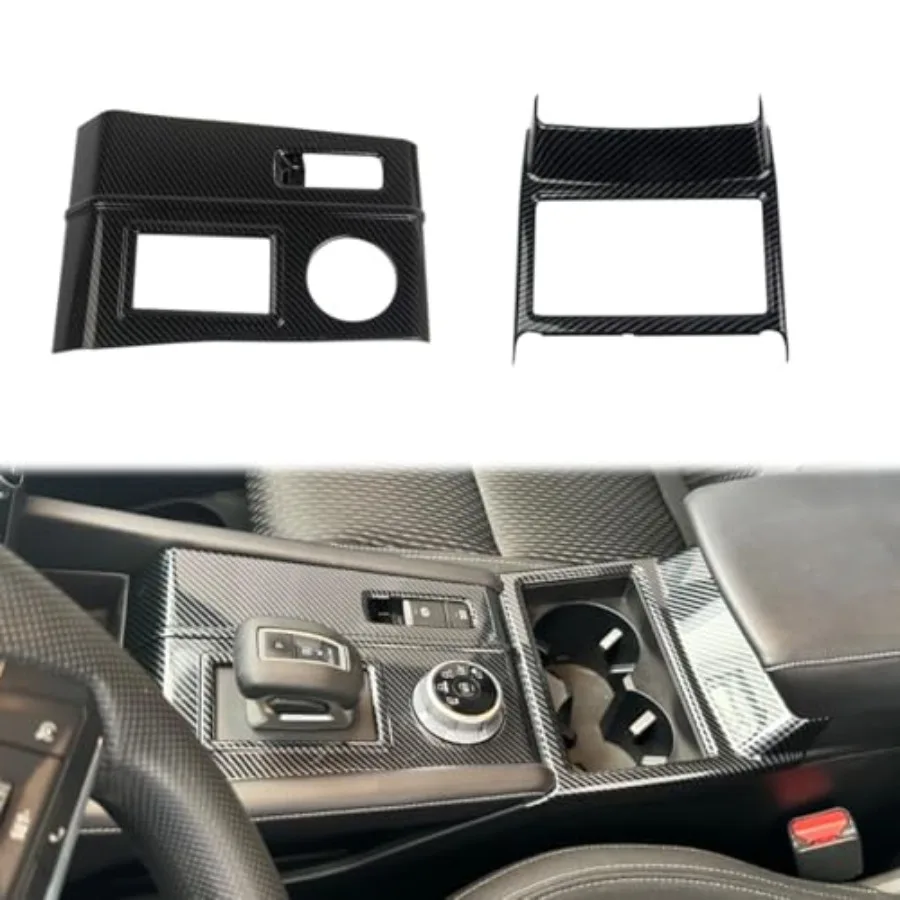 

Carbon Fiber Central Cup Holder Frame Gear Shift Cover Trim Accessories for Mitsubishi Outlander 2022-2024