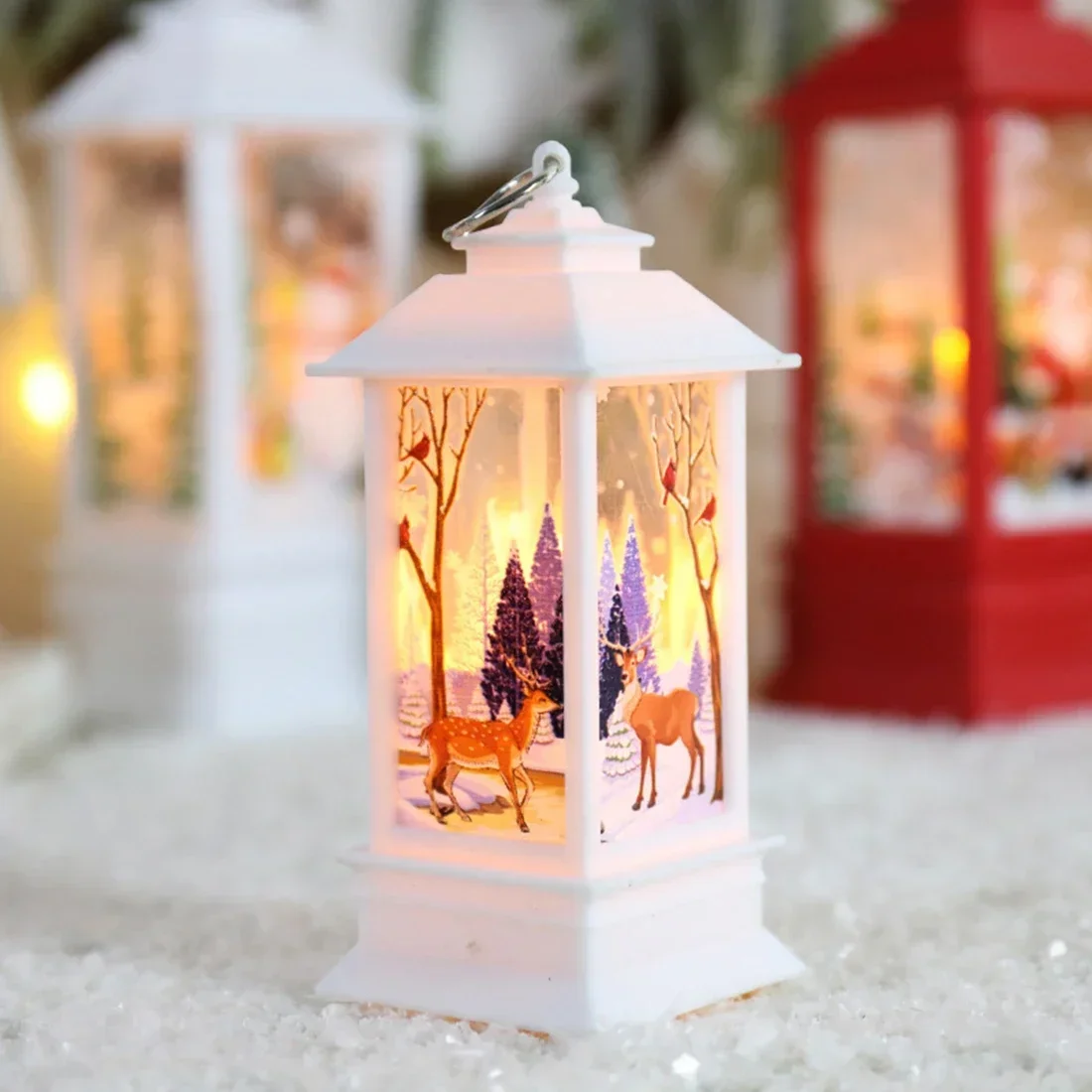Christmas Santa Lantern Wind Lights Merry Christmas Decoration for Home Natal Navidad 2022 Xmas Ornaments Gifts New Year 2023