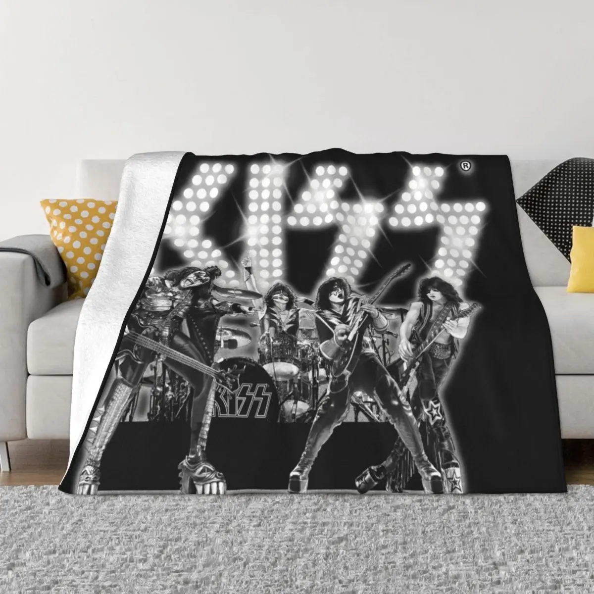 

Плед Kiss Band для концерта, тепловые одеяла для путешествий, одеяло, диван