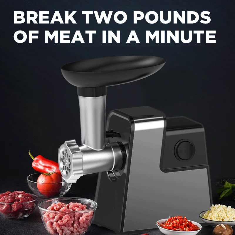 Small Portable Stainless Steel Small Duty Meat Grinder Filleting Slicing Cut Machine Meat For Home Kitchen Use