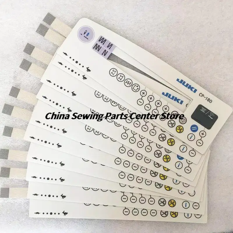 10pcs JUKI 8700 9000 CP-180 Button Switch Paper Sticker Keyboard Sheet Operation Unit Panel Board Membrane Industrial Sewing