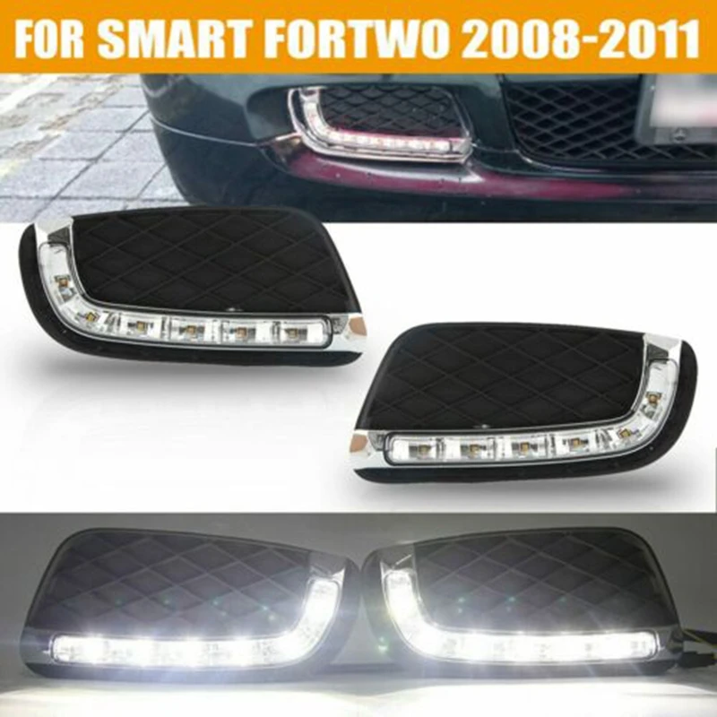 

For-Mercedes-Benz Smart Fortwo 2008-2011 LED DRL Daytime Running Fog Light Lamp