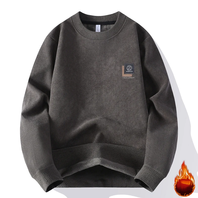 Men's Streetwear Casual Knit Sweater Men's Jumpers Pullover Spring Autumn Fashion Male Sweat-shirt Men Clothing Solid Color