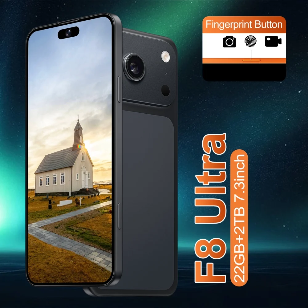 Nuevo Teléfono Móvil F8 Ultra Android 15 2026, 5G, Doble SIM, Original, 7800mAh, Pantalla de 7.3 Pulgadas, 22GB+2TB, Desbloqueado, Global