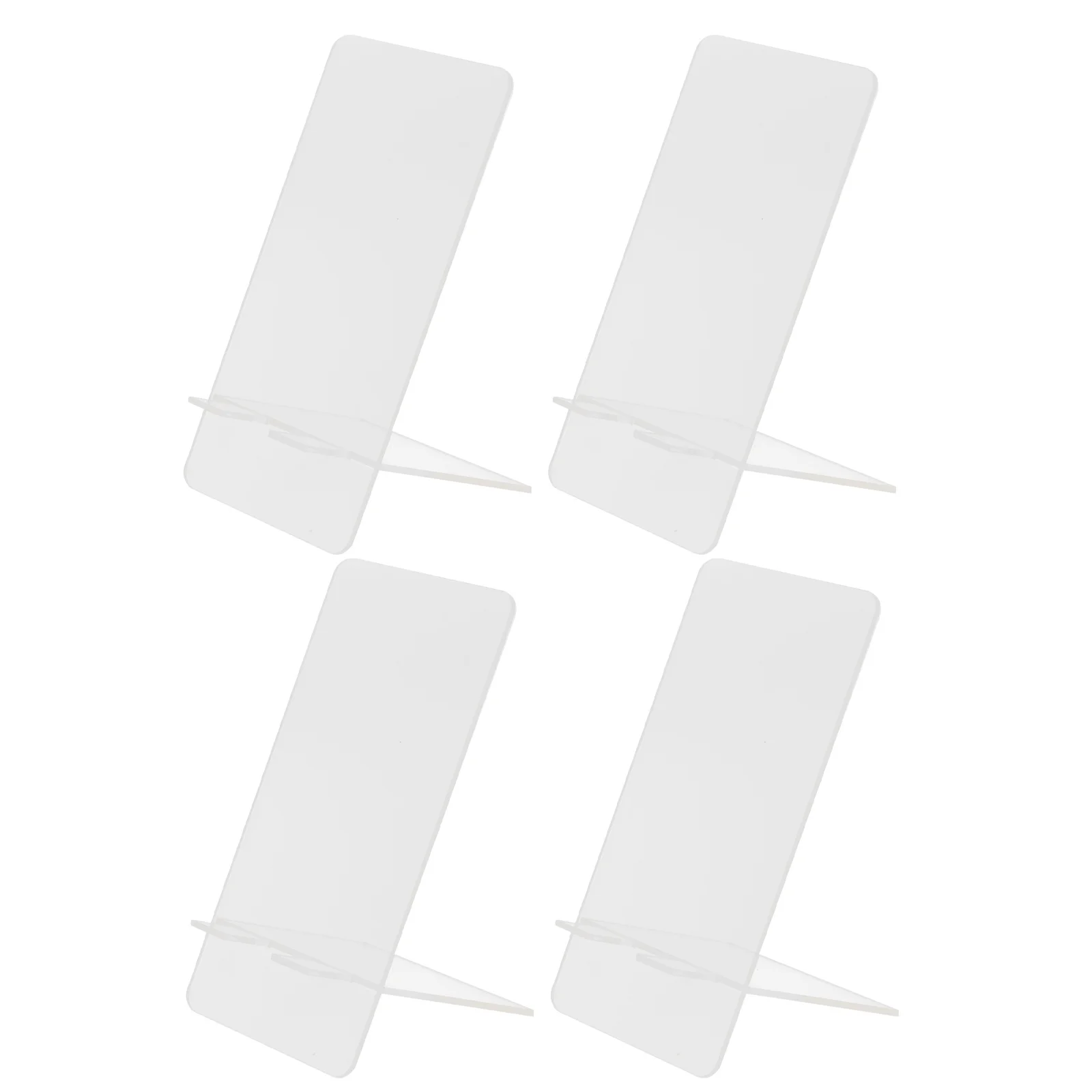 

4pcs Acrylic Message Desktop Writing Board Phone Holder Stand For Home Office School Use Transparent Note Organizer Display