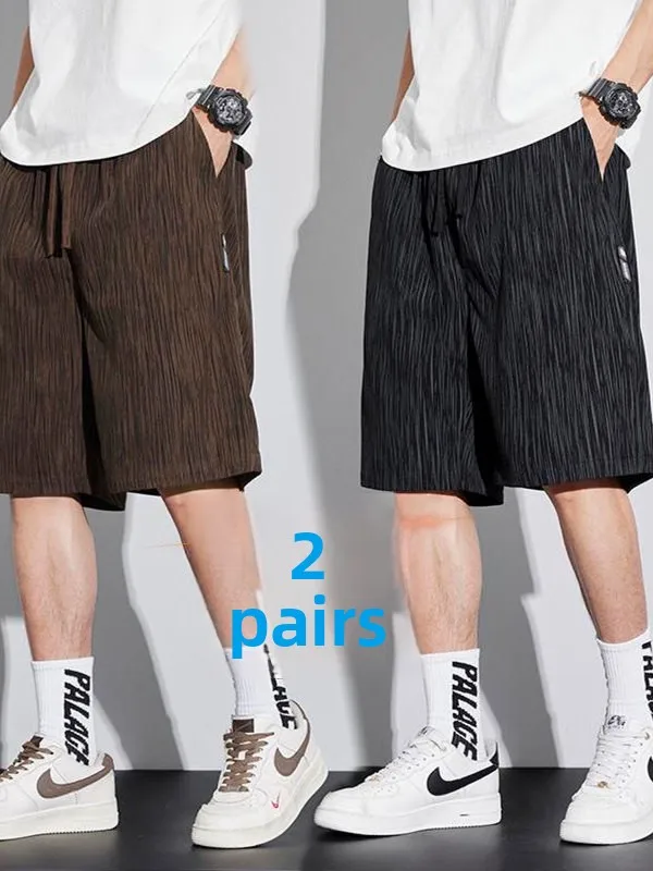 

Мужские лыжи из ледяного шелка, летние тонкие свободные повседневные брюки Qui Dry Spor, молодежная активная одежда, прямая повседневная одежда