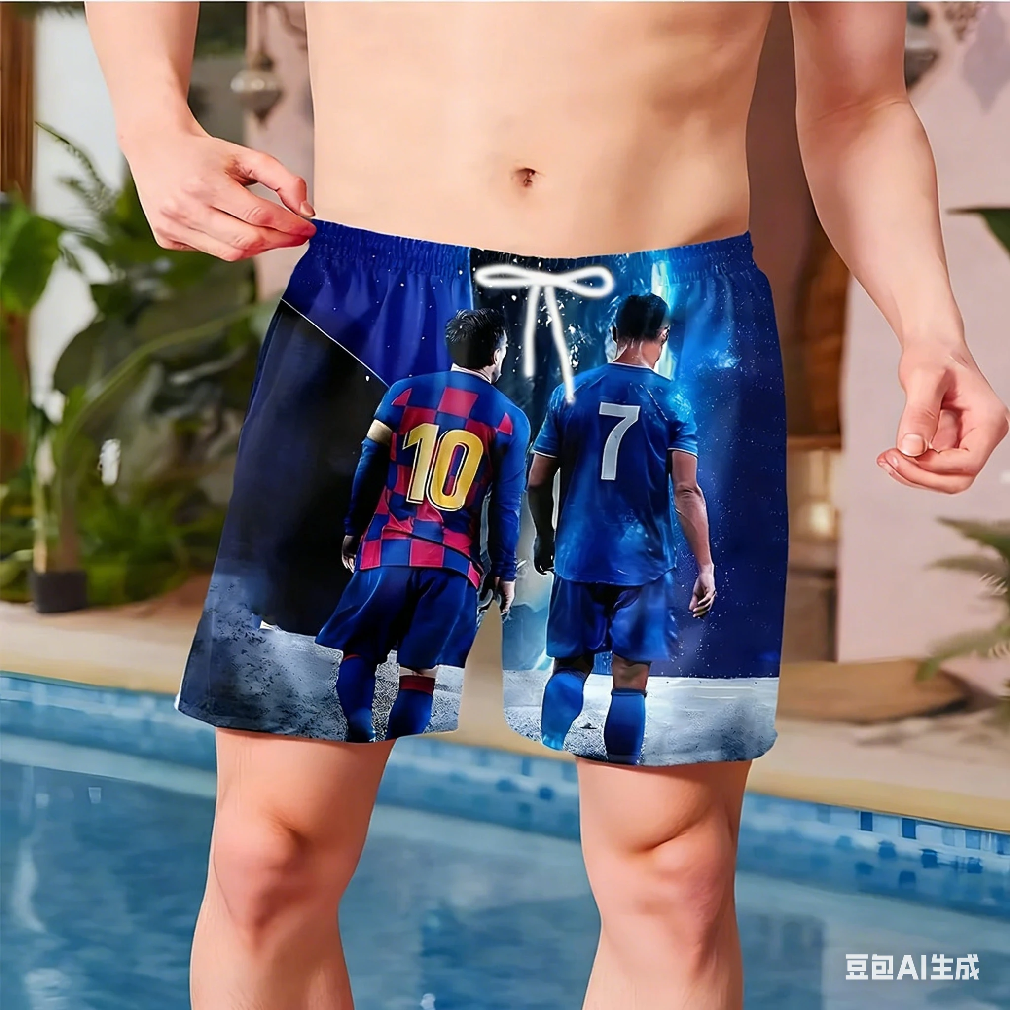 

Summer 2026 Fashion New AI Messi and Ronaldo Fight Side By Side 3D Training Competition Quick Drying Sportswear Men's Shorts