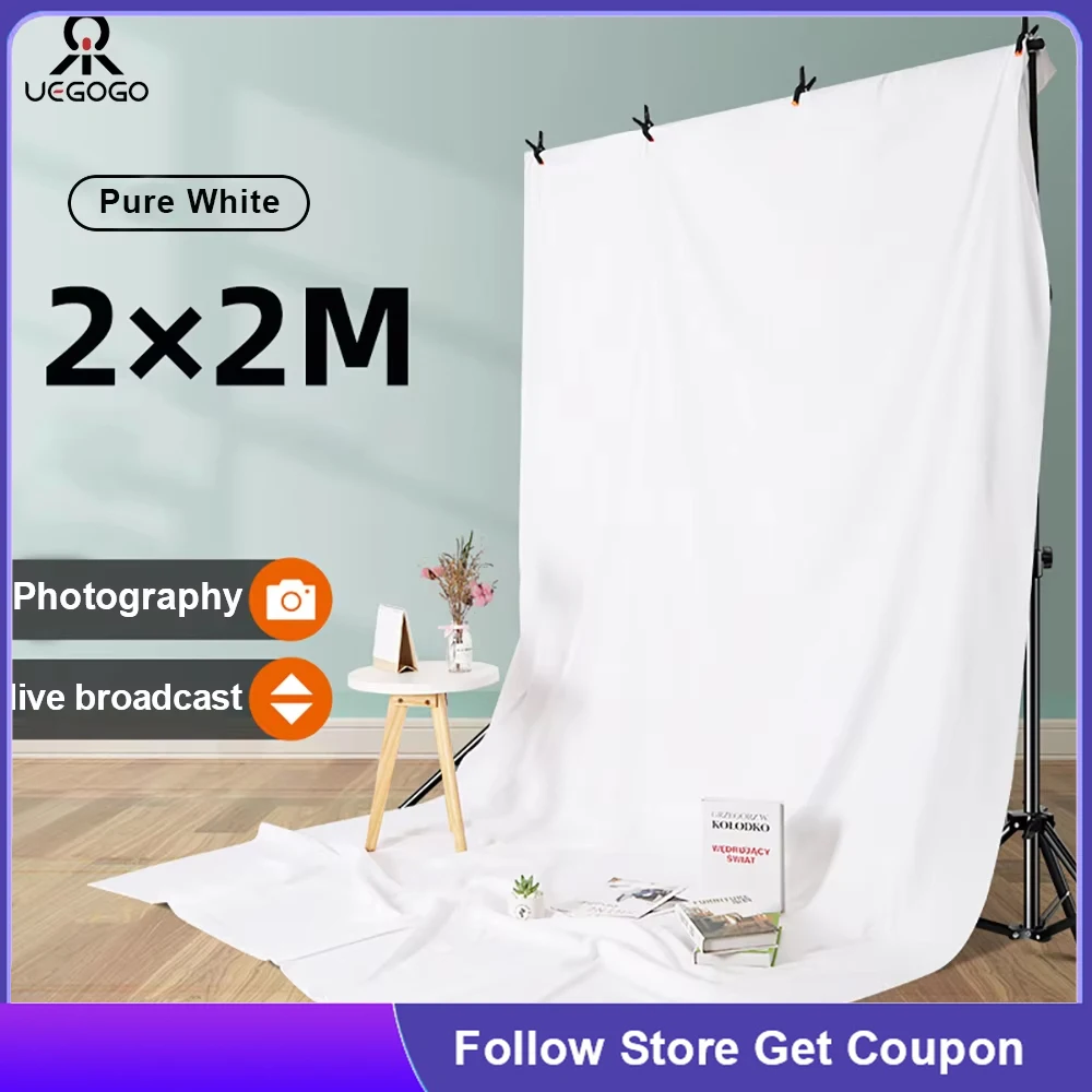 

200X200cm Portable Durable White Vinyl Photography Backdrop Cloth 2X2M Studio Photo Background Props Photography Backgrou