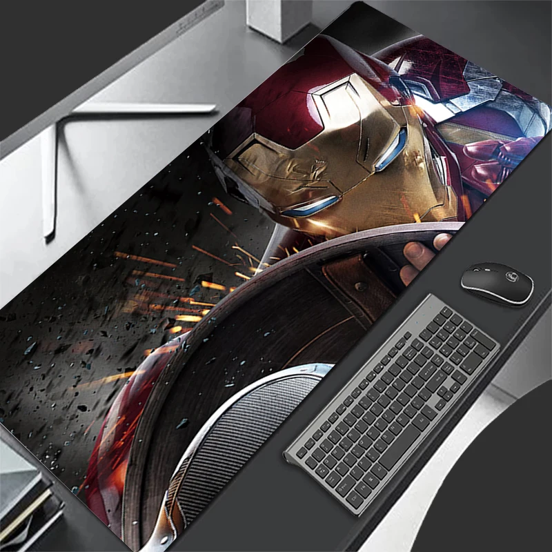 Iron Man superhero Pattern Game mousepad Pads Rubber Mouse Mat Desk GamingCup Mat Avengers Alliance Marvel Cinematic Universe