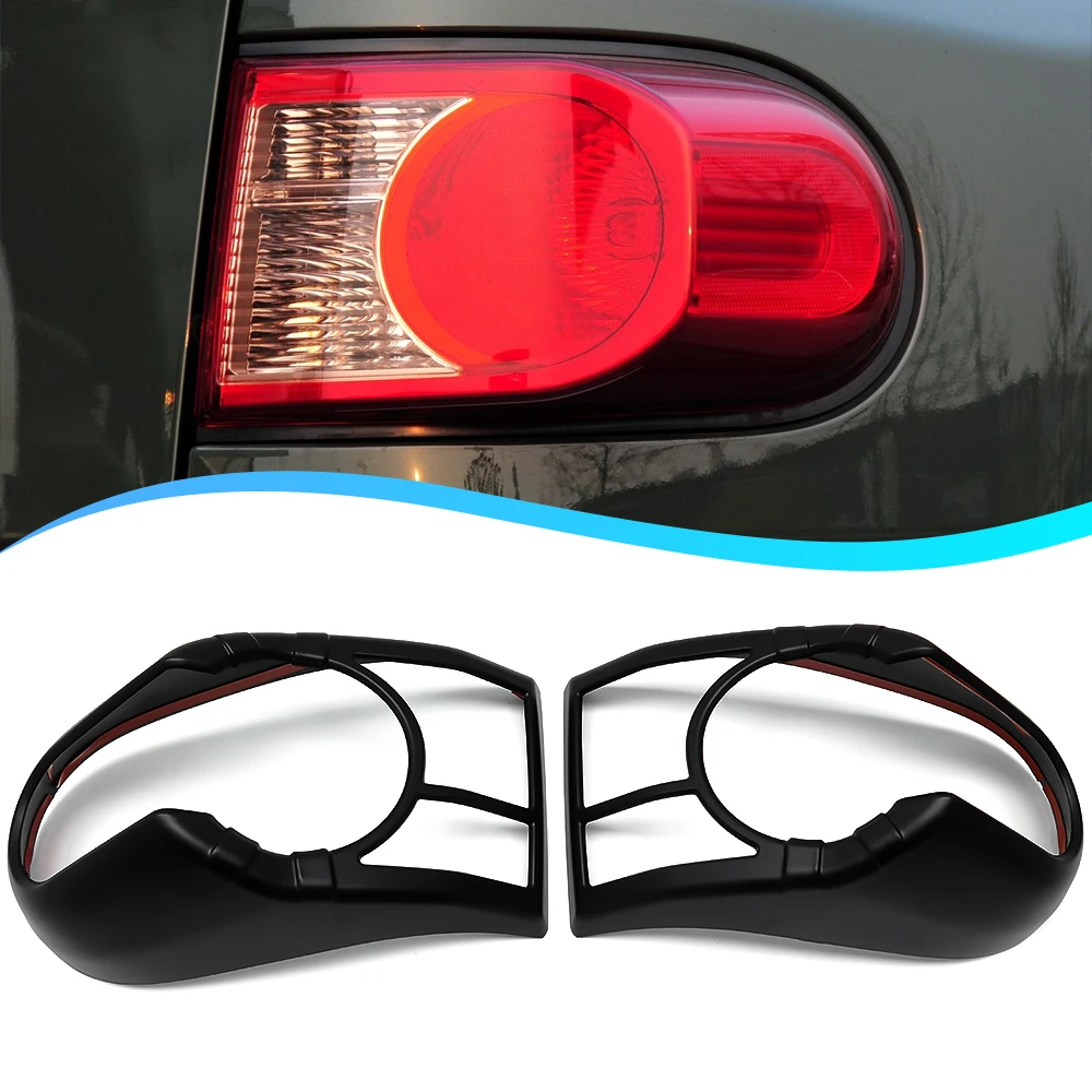 Car Styling ABS Chrome Rear Tail Light Headlight Protection Cover Trim Black For Toyota FJ Cruiser 2007-2018 2019 2020 2021 2022