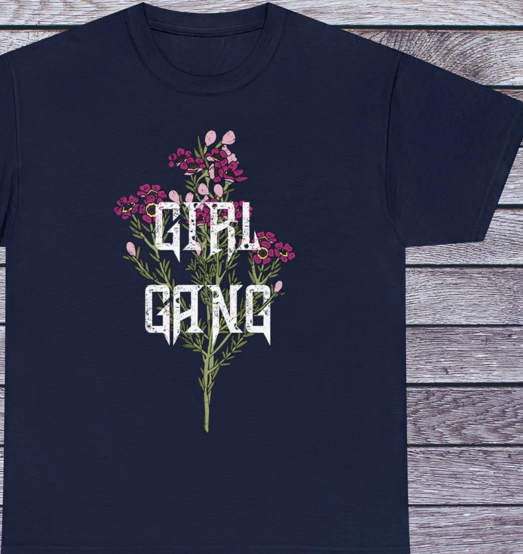 Girl Gang T Shirt Motivational Female Quotes Tattoo Old School Clothes