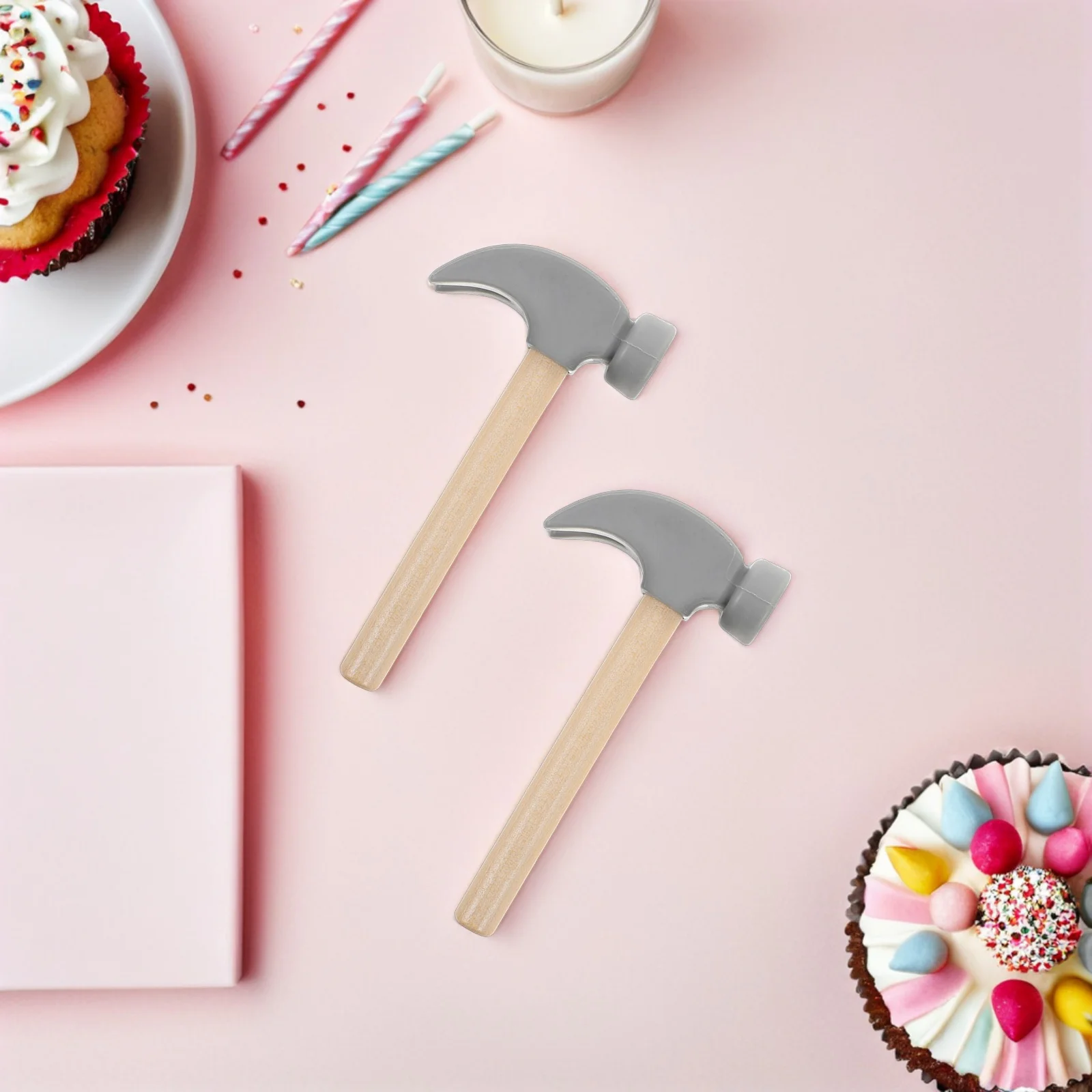 5 قطع الأطفال التعليمية مطرقة خشبية التظاهر اللعب قصف مطرقة للأطفال الصغار أداة خشبية لعب الأدوار