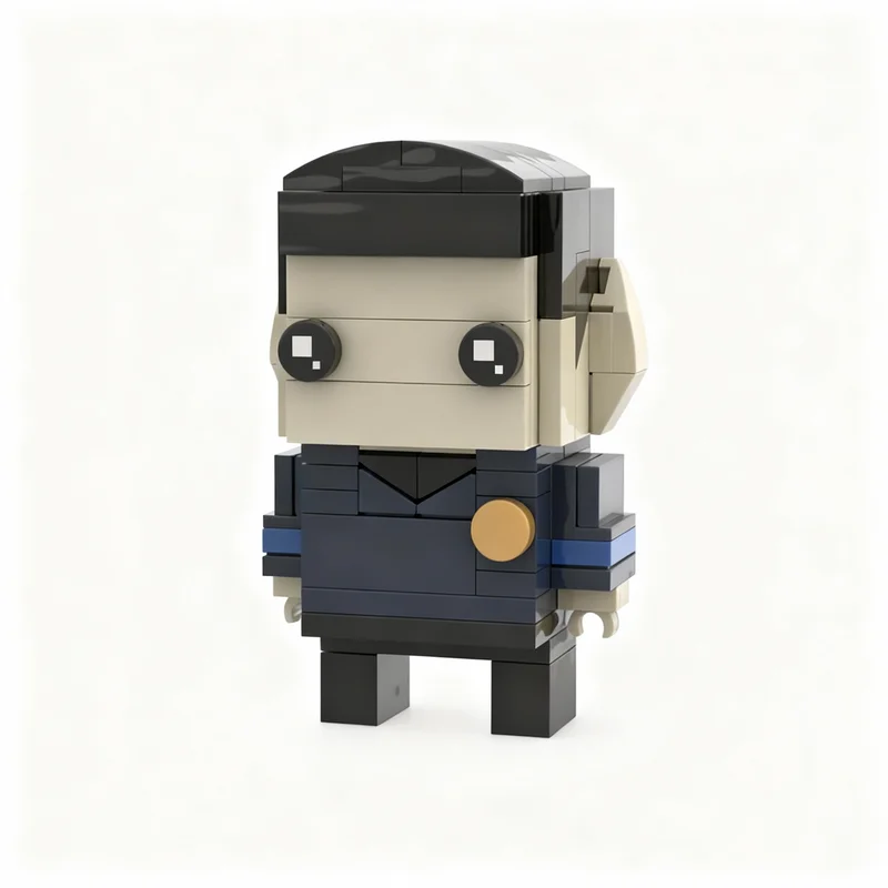 122 Piezas MOC Lt Spock Brickheadz, Bloques de Construcción, Juguete de Construcción, Regalos de Navidad, Idea Creativa DIY, Ladrillos Educativos para Armar