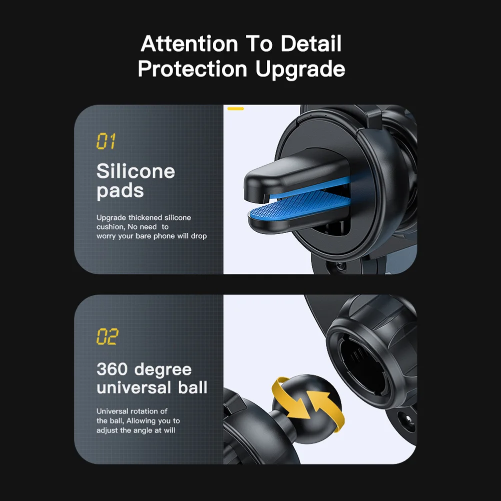 Автомобильный Мобильный держатель ESSAGER с гравитационным креплением на вентиляционное отверстие, крепление для телефона, 360 регулируемое противоскользящее крепление для смартфона iPhone