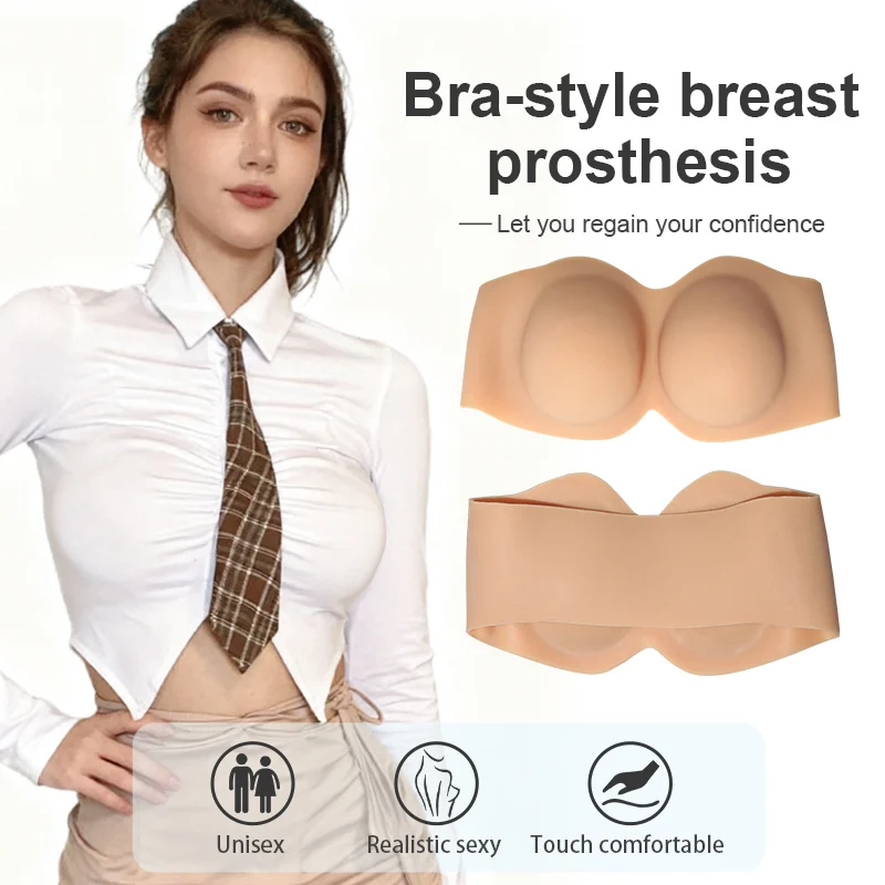 ONEFENG WPXM Invisible Skinless Silicone Breast Forms For Small Chest Woman Soft Touch Crossdresser Fake Breast Comfortable