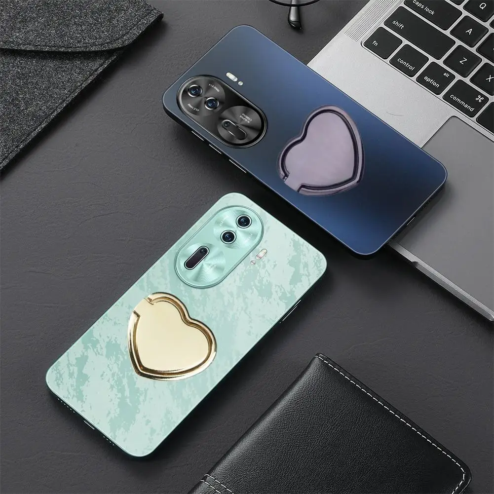 Heart Pattern Mobile Phone Finger Holder 360 Degree Self Adhesive Mobile Phone Stand Holder