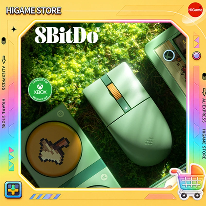 souris-8bitdo-retro-r8-forest-wonder-sous-licence-officielle-xbox-bluetooth-le-24g-53-avec-station-de-charge