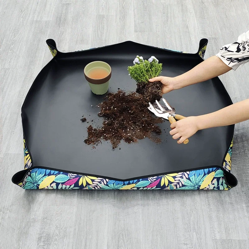 

1Pcs Home Planting Mat Gardening Supplies Foldable Reusable Transplanting Waterproof Mats Gardening Potting Pad Garden Part