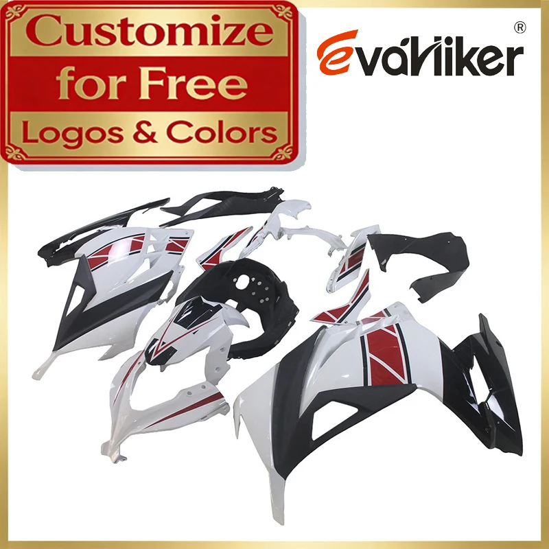

ABS Plastic Fairing Kit For Kawasaki 300 EX300R 2013 2014 2015 2016 2017 white red Injection Mold Motorcycle Fairing