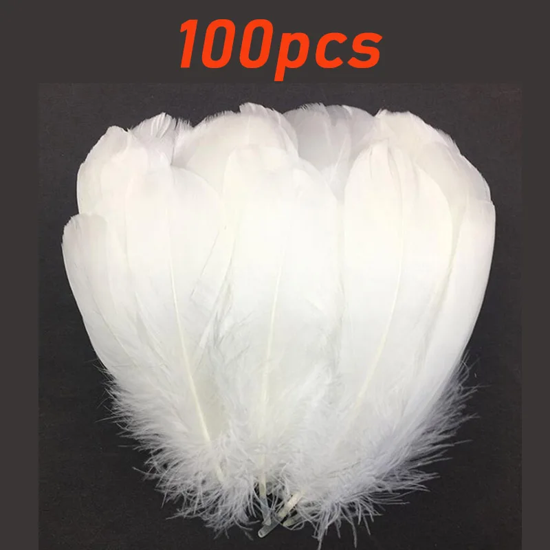 100PCS/bag High Quality Wedding Decoration DIY Feathers Of Natural Goose Feathers For Sale Crafts Core Decorations