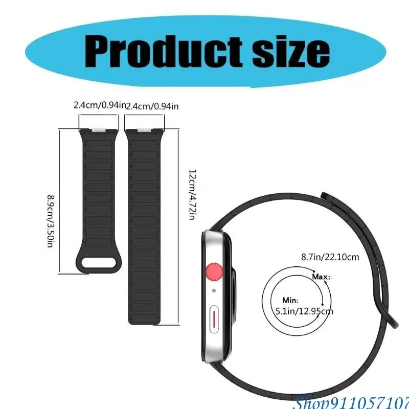 203b Banda silicone essencial com trava magnética para uso diário para assistir Fit 3