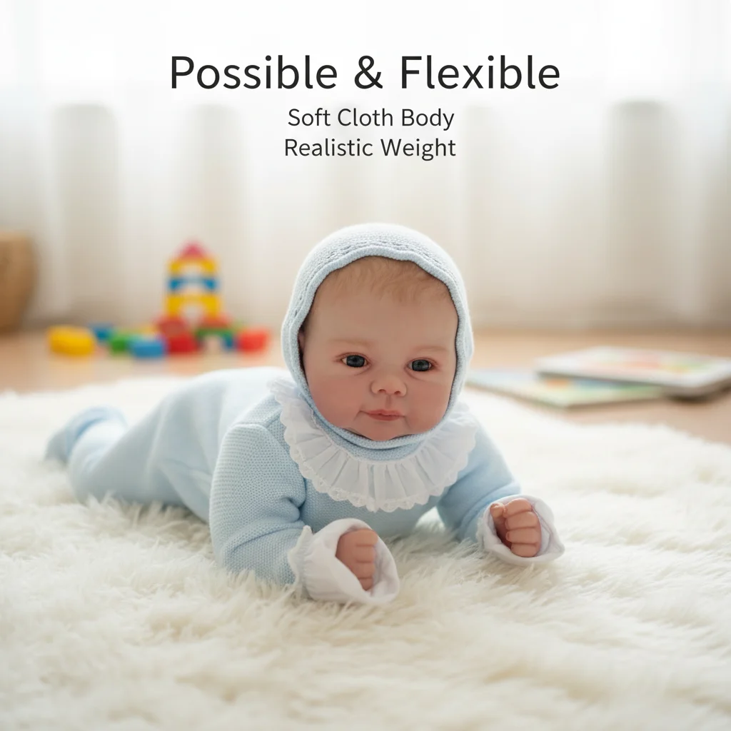 NPK Muñeca Reborn Julietta de 18 pulgadas Muñeca bebé de cuerpo suave realista con piel 3D Diseño táctil de cabello pintado a mano